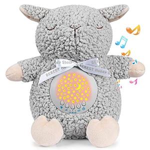 lot 25538 image: BEREST Baby Sleep Soother Sleepy Sheep, Moms Heartbeat Lullabies & Shusher Baby Sound Machine, Nursery Decor Night Light Projector, Toddler Crib Sleeping Aid, Baby Shower Gifts Portable Sheep