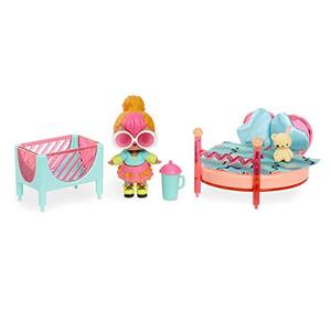 lot 25540 image: L.O.L. Surprise Furniture Bedroom with Neon Q.T. & 10 Surprises, Multicolor