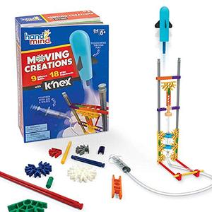 lot 25554 image: hand2mind Moving Creations with KNEX, Book and Building Kit for Kids Ages 8-12, 9 Models & 18 Science Experiments, Explore The Science of Air and Water, Homeschool Science Kits