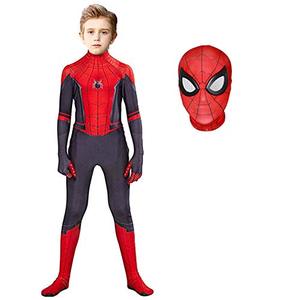 lot 25565 image: Superhero Costume Bodysuit for Kids Spandex Zentai Halloween Cosplay Jumpsuit 3D Style (Kids-L (Height 48-51 Inch), Red)