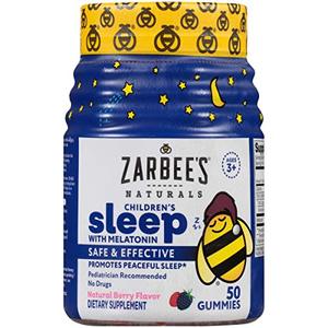 lot 25576 image: Zarbees Naturals Childrens Sleep with Melatonin Supplement, Natural Berry Flavored, 50 Gummies