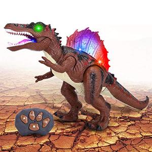 lot 25581 image: Remote Control Dinosaur, Big Action Figure Jurassic World Spinosaurus Toy, Walking Robot Dinosaur RC Toys with LED Light Up & Roaring Realistic Simulation Sounds for 3 Year Old Boys Girls Kids Gifts