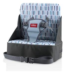 lot 25591 image: Nuby Easy Go Safety Lightweight High Chair Booster Seat, Great for Travel, Gray