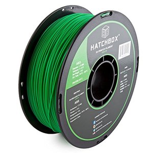 lot 25619 image: HATCHBOX ABS 3D Printer Filament, Dimensional Accuracy - 0.3 mm, 1 kg Spool, 1.75 mm, Green