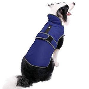 lot 25641 image: MIGOHI Reflective Waterproof Windproof Dog Coat Cold Weather Warm Dog Jacket Reversible Stormguard Winter Dog Vest for  Dogs(Navy,S)