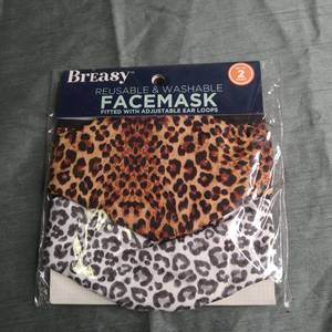 lot 25650 image: REUSABLE Printed Face Mask Set Of 2
