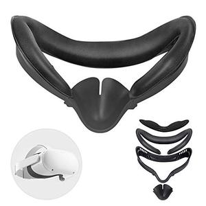 lot 25671 image: HIJIAO New Breathable VR Facial Interface Bracket & PU Leather Foam Face Cover Pad Replacement & Protective Lens Cover for Oculus Quest 2