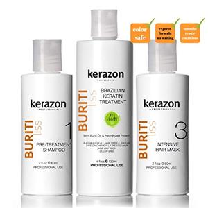 lot 25685 image: Clarifying Shampoo with Brazilian Keratin Treatment and Intensive Hair Mask KIT Tratamiento de Keratina Alisado 120ml