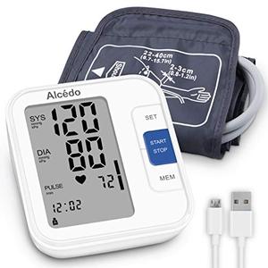 lot 25692 image: Alcedo Blood Pressure Monitor Upper Arm, Automatic Digital BP Machine with Wide-Range Cuff for Home Use, LCD Screen, 2x120 Memory, Talking Function