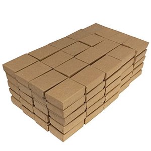 lot 25735 image: Kraft Cotton Filled Jewelry Gift Boxes - Pack of 100