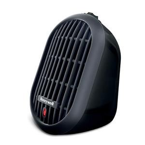 lot 25740 image: Honeywell HCE100B Heat Bud Ceramic Heater Black Energy Efficient Space Saving Portable Personal Heater With 2 Heat Settings for Home, School, Office
