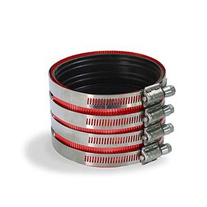 lot 25105 image: Supply Giant 37622CS No-Hub Coupling Heavy Duty Colored Shield, 4 inch, Red