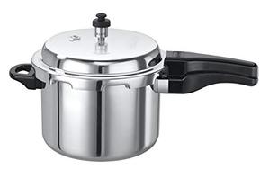 lot 25124 image: Elite Cookware - Aluminum Outerlid Stovetop Pressure Cooker - 5 Lts - Cook soups, rice, legumes and more
