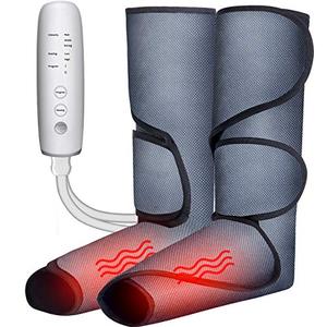 lot 25718 image: Leg Air Massager Foot and Calf Massager Machine with Optional Heat 2 Modes 3 Intensities Handheld Controller for Feet, Legs, Calves Muscle Relaxation - Home and Office Use