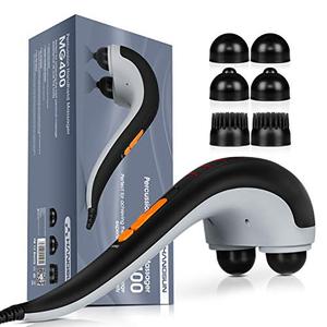 lot 25726 image: Hangsun Handheld Back Massager Deep Tissue Percussion Massage for Neck, Shoulder, Leg, Foot, Muscles Pain Relief Electric Double Head Full Body Massagers MG400