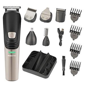 lot 25750 image: Beard Trimmer 6 in 1 Hair Clipper Electric Trimmer Shaver and Nose Trimmer Electric Razor Professional Grooming Kit