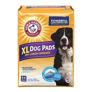 lot 25759 image: Arm & Hammer for Pets 54 Count Puppy Training Pads with Baking Soda, X-Large30 x 22.5