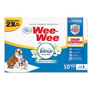 lot 25760 image: Wee-Wee Puppy Training Pee Pads 50-Count 22 x 23 Standard Size Pads with Febreze