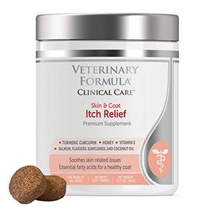 lot 25765 image: Veterinary Formula Clinical Care, Skin and Coat Itch Relief Premium Dog Supplement, 90 Soft Chews
