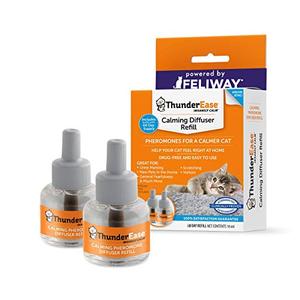 lot 25768 image: ThunderEase Cat Calming Pheromone Diffuser Refill  Powered by FELIWAY  Reduce Scratching, Urine Spraying, Marking, and Anxiety (60 Day Supply)