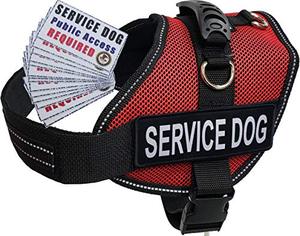 lot 25779 image: Activedogs Service Dog Air-Tech Large Red Mesh Vest Harness  Free ADA Cards  Free Reflective Service Dog Patches (Girth 25-35)