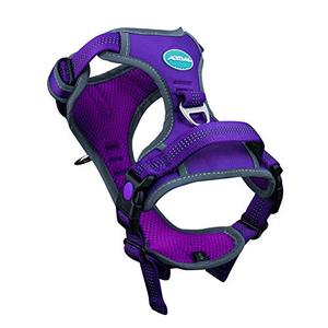 lot 25788 image: ThinkPet No Pull Harness Breathable Sport Harness with Handle-Dog Harnesses Reflective Adjustable for Medium Large Dogs,BackFront Clip for Easy Control M Purple