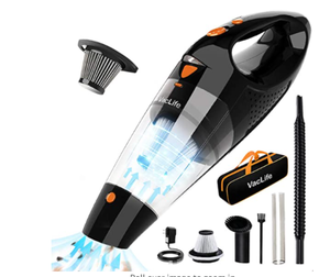 lot 25140 image: VacLife Handheld Vacuum, Cordless with High Power & Quick Charge Tech, Red (VL188)