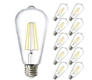 lot 25363 image: (10 PACK) SUNCO LIGHTING ST64 Led 800 lumens 8.5 watt equivalent to 60 watts 3000k Warm White $85 saving your life time dimmable light