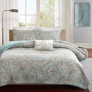 lot 22320 image: Dierdre Cotton Coverlet Set (KingCalifornia King) 4-Piece - Blue