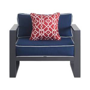 lot 22333 image: Tommy Hilfiger Monterey Outdoor Arm Chair, Gray Gunmetal- Retail$309.99