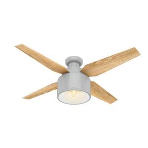 lot 22338 image: Hunter 52 Cranbrook Dove Grey Ceiling Fan with Light Kit and Remote