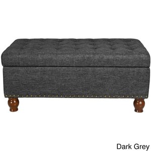 lot 22339 image: Adeco Home Life Lift Top Ottoman Storage Bench