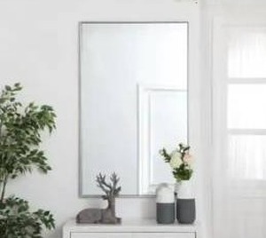 lot 22340 image: Carson Carrington Salsnas Metal Frame Rectangular Mirror
