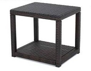lot 22342 image: Christopher Knight Home Boracay Outdoor Wicker Accent Table, Multibrown