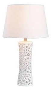 lot 22349 image: Blanco White Ceramic Accent Lamp