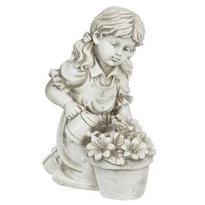 lot 22353 image: Exhart Solar Girl Watering Flowers Statue