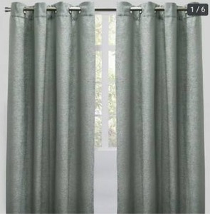 lot 22368 image: Rodeo Home Grommet Top Throne Chenille Curtain Panels (Set of 2)