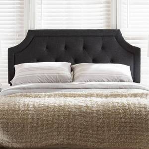 lot 22399 image: Mars Modern and Contemporary Fabric Headboard - Full - Dark Gray - Baxton Studio