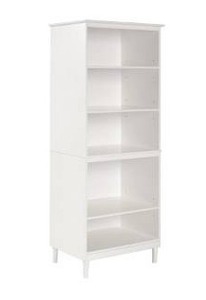 lot 22401 image: Spencer 70 Tall 4 Shelf Wood Bookcase - White