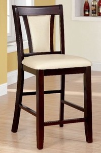 lot 22404 image: Furniture Of America Brent II Counter Hght Chair Ivory Tone Upholstery Set Of 2