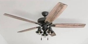 lot 22409 image: The Gray Barn Wilton 60-inch Coastal Indoor LED Ceiling Fan with Pull Chains 5 Reversible Blades- Retail$198.99