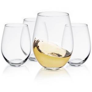 lot 22424 image: JoyJolt Spirits Stemless 19 oz Wine Glass, Set of 4