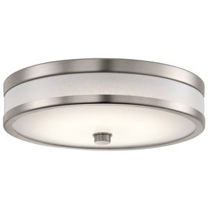 lot 22441 image: Kichler Lighting Pira Collection Champagne LED Flush Mount- Retail$124.95