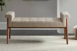 lot 22462 image: Mason Tan Accent Bench by INKIVY- Retail$188.99