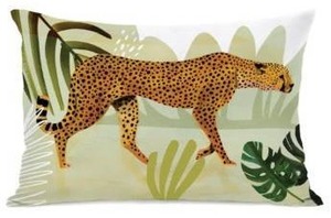 lot 22483 image: Fierce In The Jungle - Lumbar Pillow by Victoria Borges