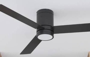 lot 22488 image: 52 Prominence Home Espy Modern HuggerLow Profile Ceiling Fan with Remote, Matte Black- Retail$194.99