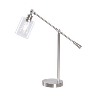 lot 22489 image: Kenroy Home Thornton Brushed Steel Desk Lamp