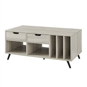 lot 22509 image: 44 2-Drawer Storage Coffee Table - Birch
