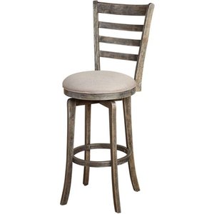lot 22515 image: Ashton Burntwood Ladderback Swivel Barstool