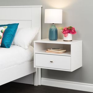 lot 22525 image: Prepac Floating Nightstand- Retail$121.99